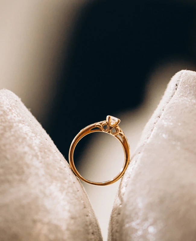 Elegant Pearls and Gold Ring