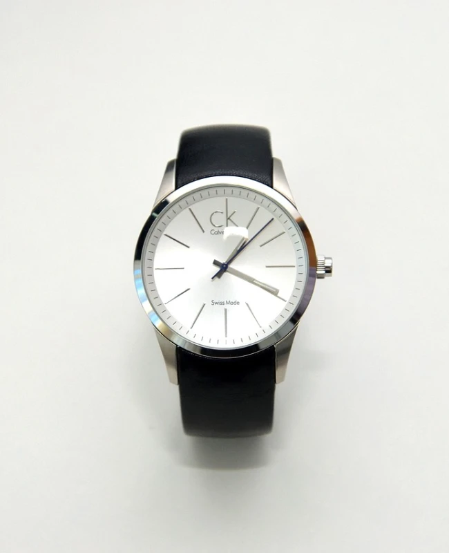 Classic Black Leather Strap Watch for Men